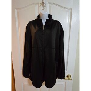 DriWorks Black Full Zip Long Sleeve Active Jacket Track Jacket Athletic /0244